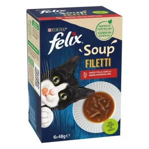 FELIX Soup Filets Πολυσυσκευασία με Βοδινό, Κοτόπουλο και Αρνί 6x48g