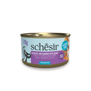 Schesir Adult Cat Με Σκουμπρί, Γαρίδες & Καλαμάρι 70g